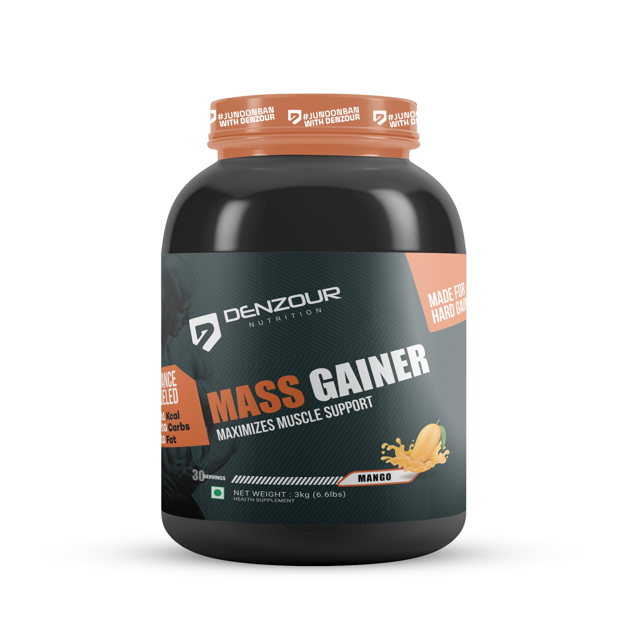 Denzour Mass Gainer 3Kg  Mango Flavor